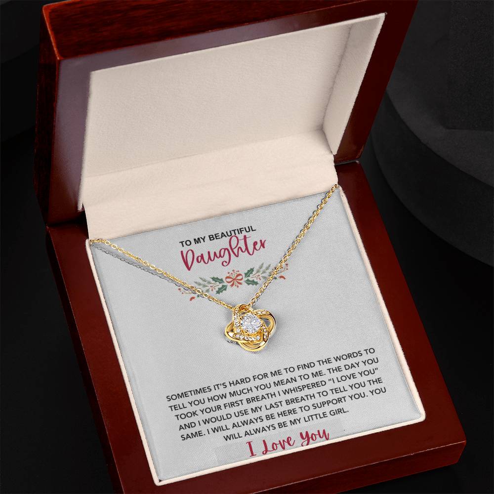 To My Beautiful Daughter | Love Knot Necklace