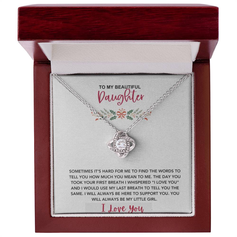 To My Beautiful Daughter | Love Knot Necklace