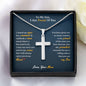 To My Son | I Am proud Of You - Stainless Steel Cross Necklace