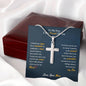 To My Son | I Am proud Of You - Stainless Steel Cross Necklace